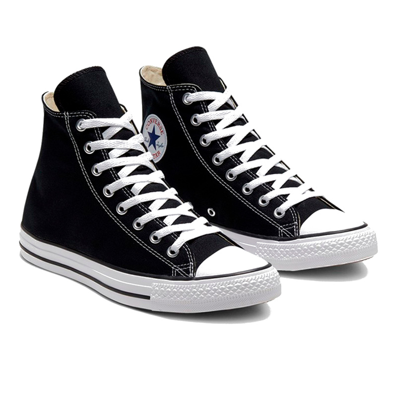 Solid black converse high tops online